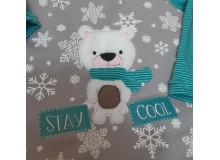 Stickdatei - Winterfreunde Doodle Appli Bär